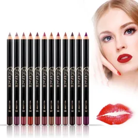 12pcs/set NICEFACE Waterproof Long-lasting Lip Liner Pencil Lipliner Pen Makeup Cosmetic