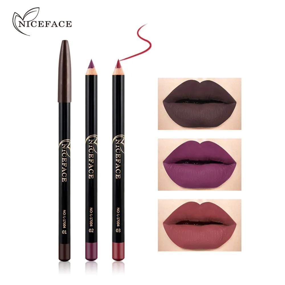 12pcs/set NICEFACE Waterproof Long-lasting Lip Liner Pencil Lipliner Pen Makeup Cosmetic