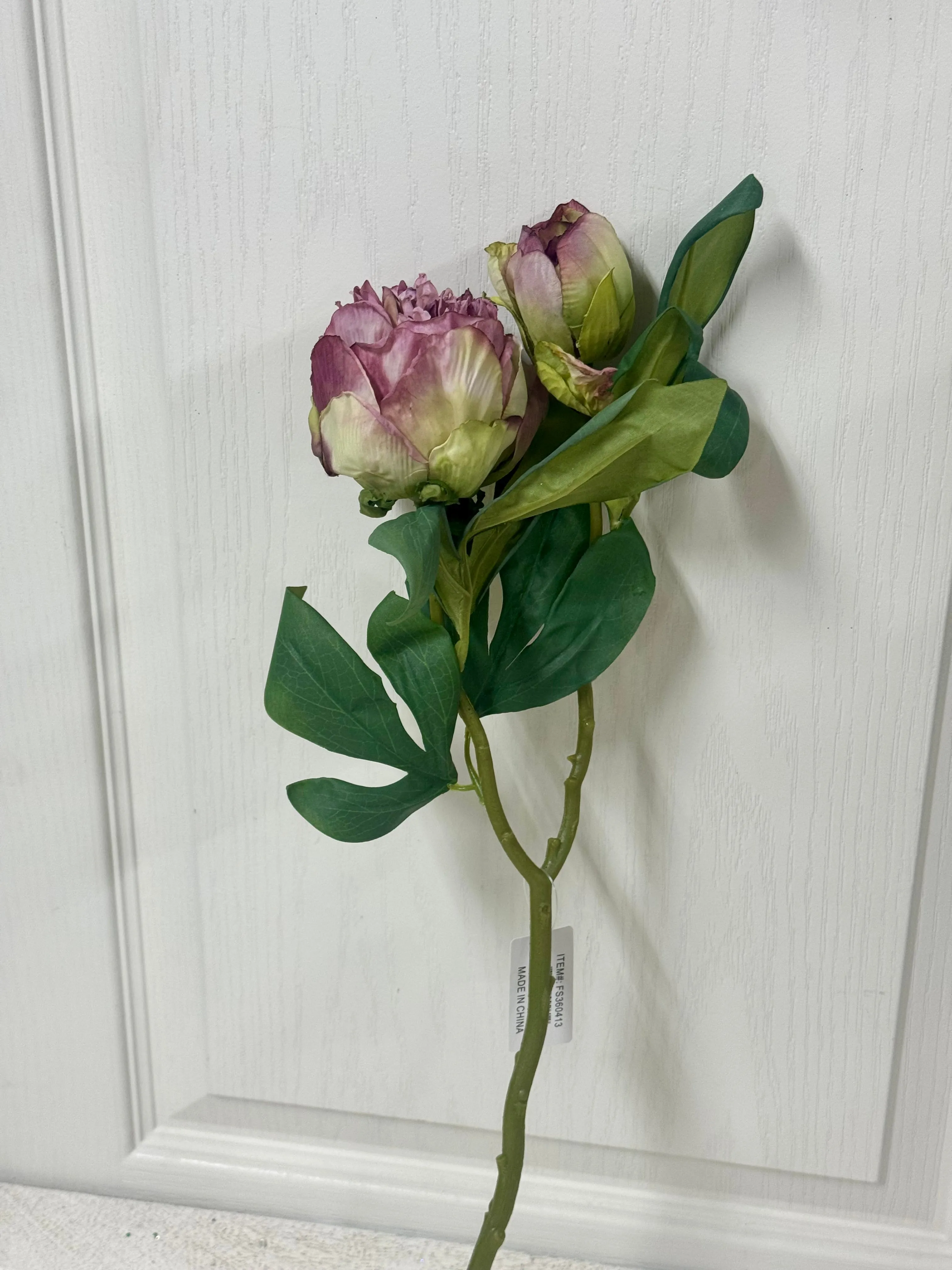 19 Inch Lavender Peony Stem