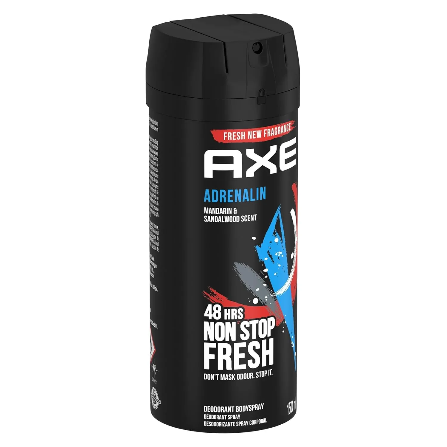 5 AXE Adrenalin Mens Deodorant Body Spray, 150ml (5 Pack)