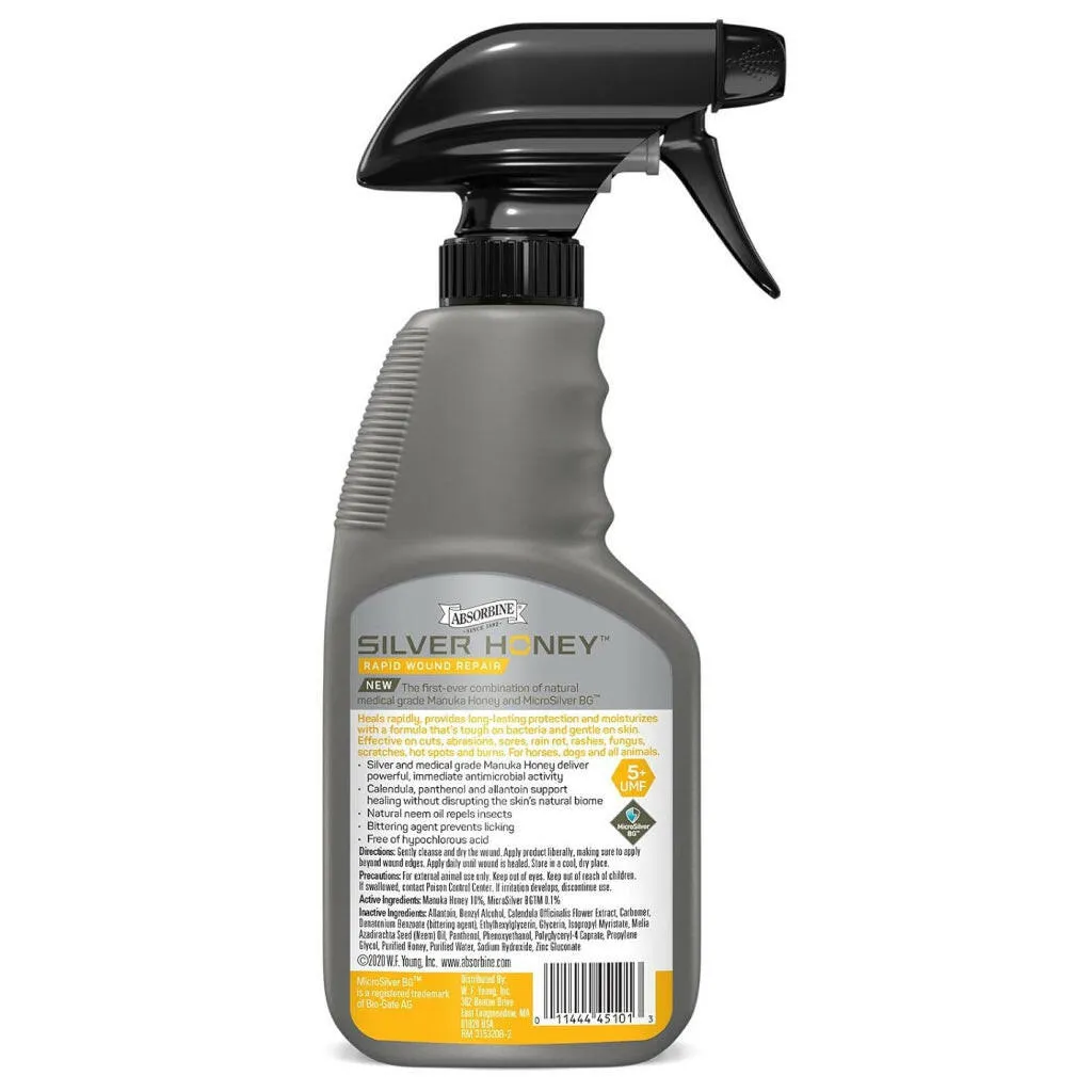 Absorbine Silver Honey Rapid Wound Repair Spray Gel 8 oz