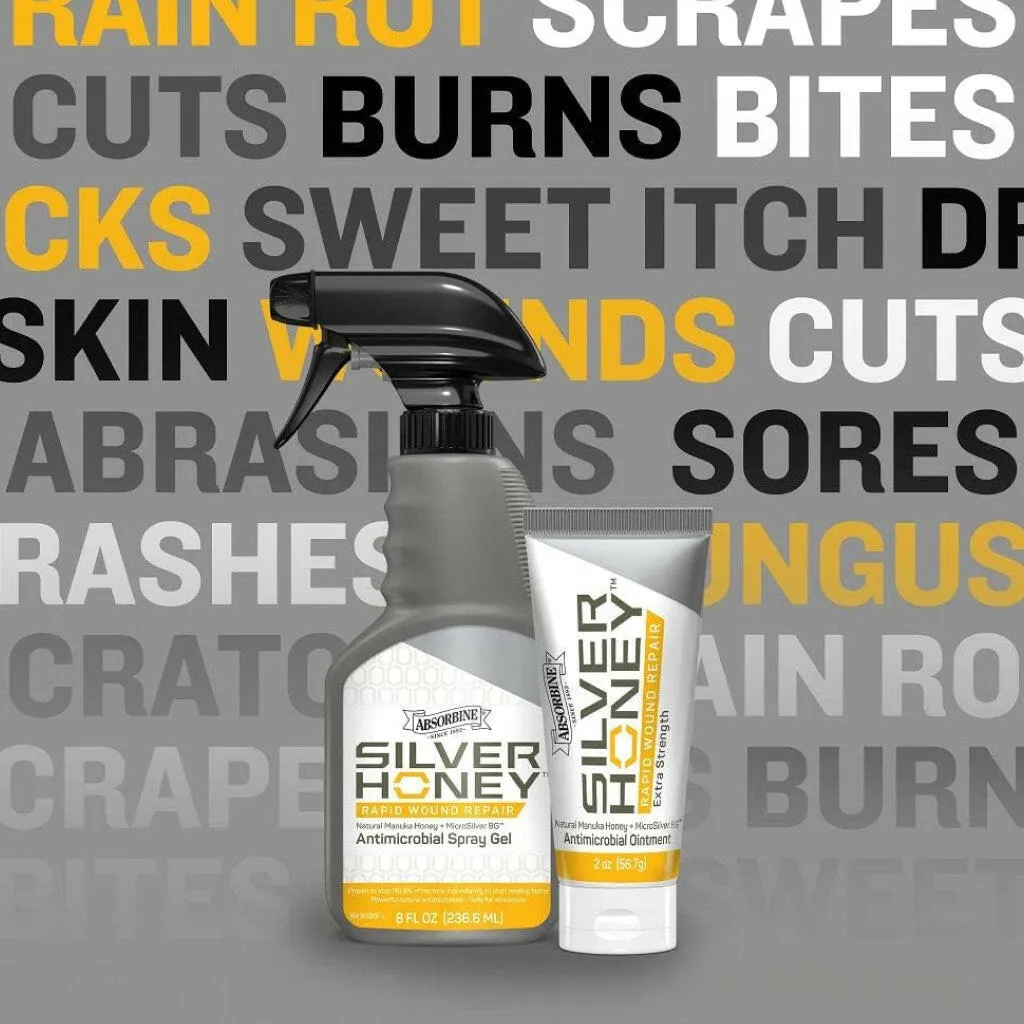 Absorbine Silver Honey Rapid Wound Repair Spray Gel 8 oz