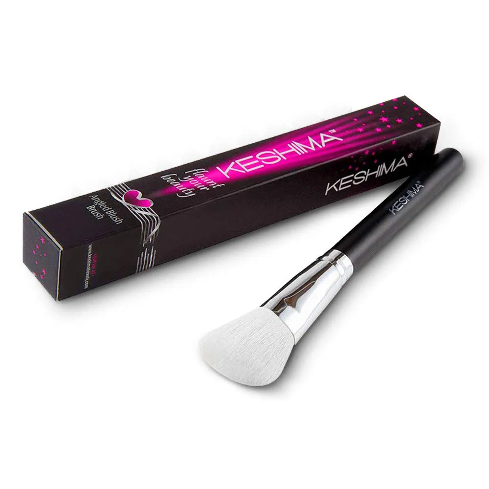 Angled Blush Brush/Bronzer Brush By Keshima - Best Brush for Contouring, Blush and Bronzer Makeup Application