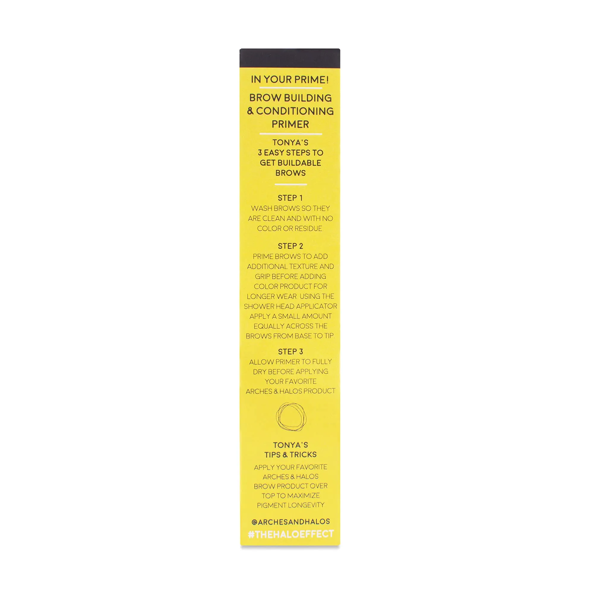Arches & Halos Brow Building and Conditioning Primer - Coat Brows with Precise Application - Enhance, Moisturize and Nourish Brows - Vegan and Cruelty Free - 0.033 fl oz