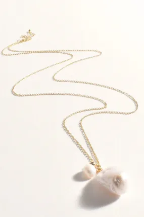 Baroque Pearl Cluster Necklace Cream/Gold
