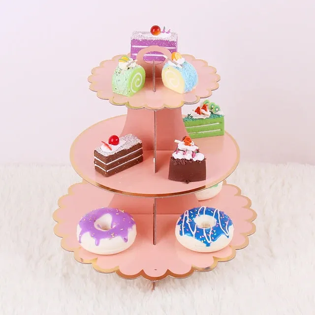 Cardboard Cupcake Stand 3-Tier