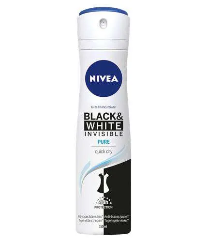 Deodorant Spray Invisible Black & White Pure