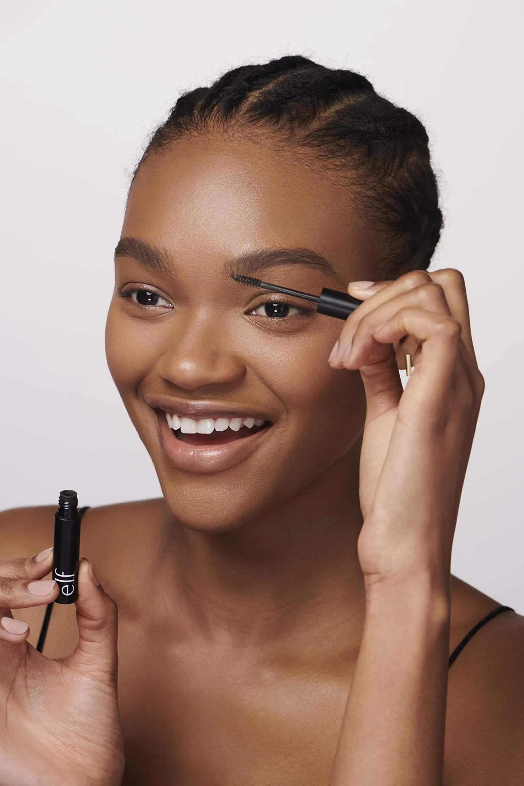 e.l.f, Wow Brow Gel, Volumizing, Buildable, Wax-Gel Hybrid, Creates Full, Voluminous-Looking Brows, Locks Brow Hairs In Place, Deep Brown, Fiber-Infused, 0.12 Oz