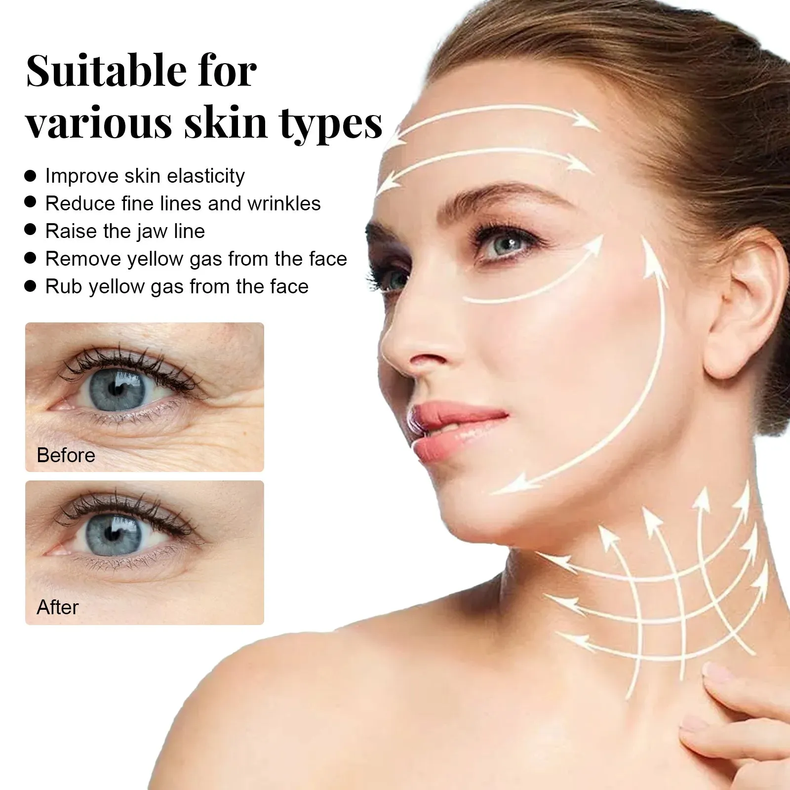 Instant Lifting Collagen Protein Thread Set for Wrinkle Removal, Facial Filler, Absorbable V Face Thread, Silk Firming for Anti-aging Care