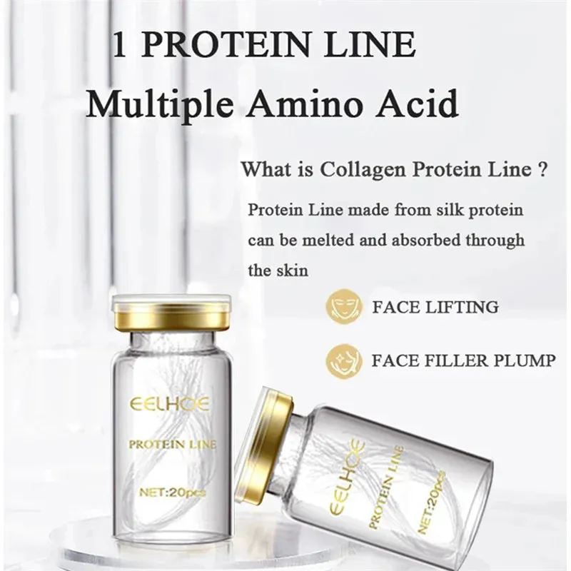Instant Lifting Collagen Protein Thread Set for Wrinkle Removal, Facial Filler, Absorbable V Face Thread, Silk Firming for Anti-aging Care