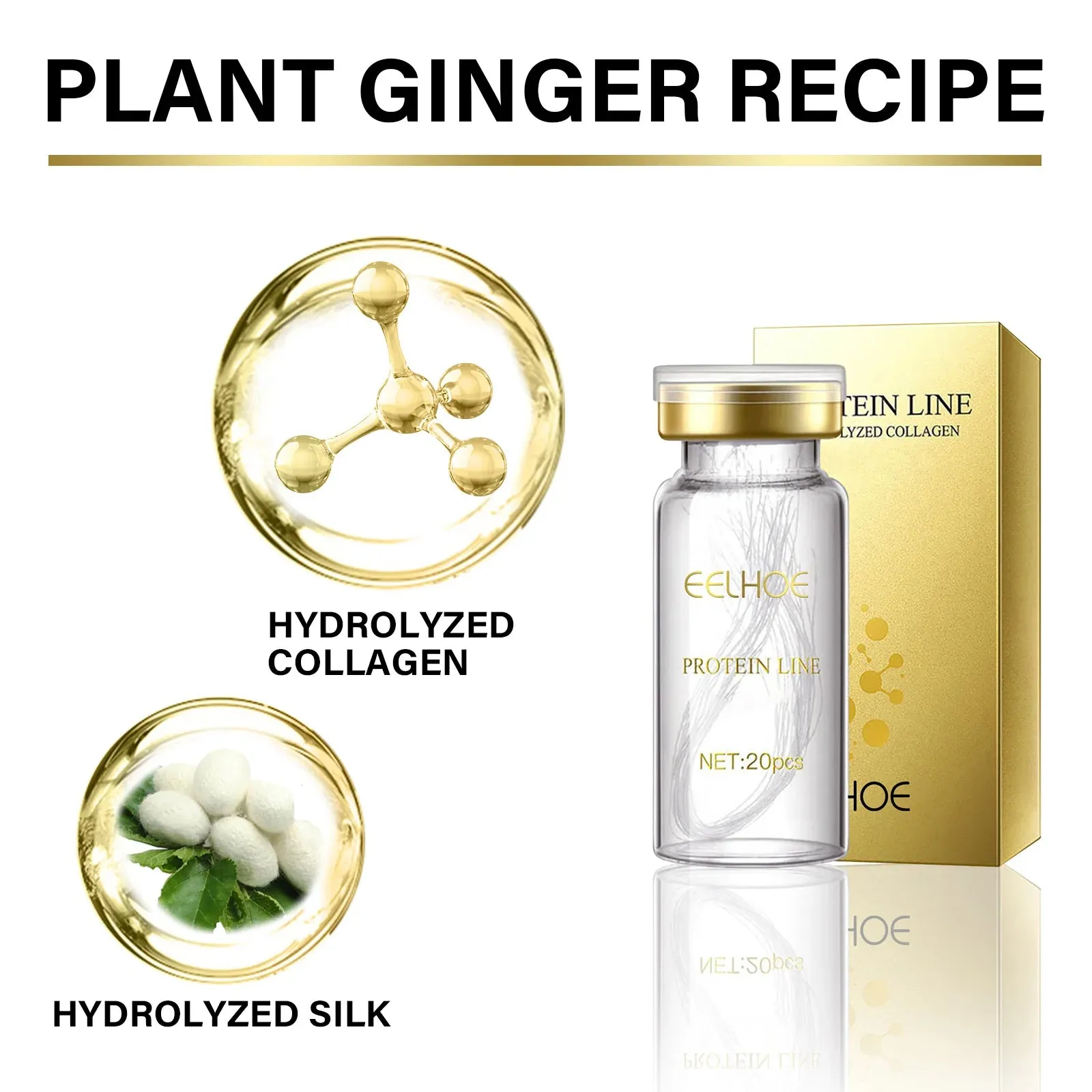 Instant Lifting Collagen Protein Thread Set for Wrinkle Removal, Facial Filler, Absorbable V Face Thread, Silk Firming for Anti-aging Care