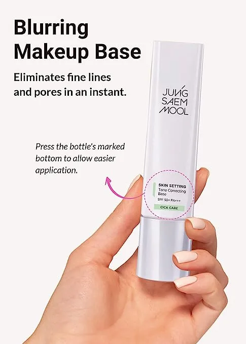 JUNG SAEM MOOL BEAUTY Skin Setting Tone Correcting Base [CICA CARE] 40ml (1.35 fl. oz.) SPF50  PA     / 정샘물뷰티 스킨 세팅 톤업 선 베이스 [시카케어] 40ml (1.35fl. oz.) SPF 50  PA   