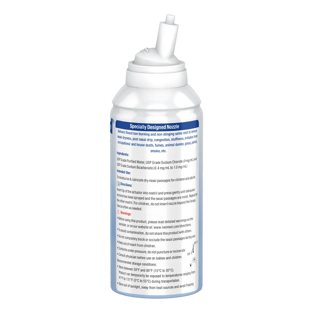 Neilmed Pediamist Pediatric Saline for Stuffy Noses, Nasal Mist Spray, 2.53 oz