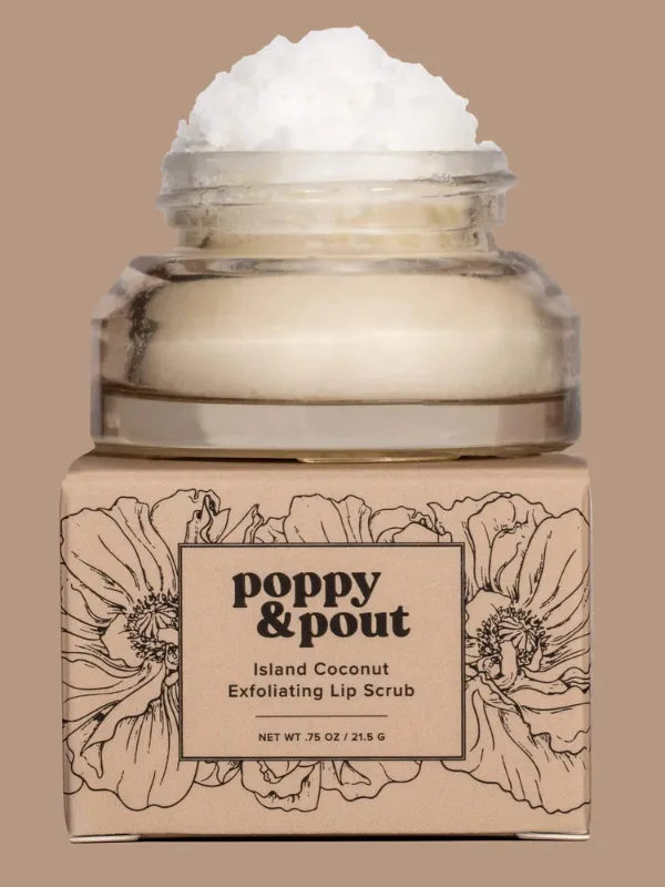 Poppy & Pout Lip Scrub - Island Coconut