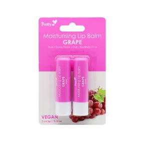 Pretty Moisturising Lip Balm Grape 2Pack