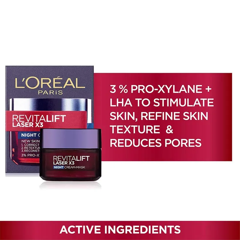 Revitalift Laser x 3 Night Cream - Anti-Aging