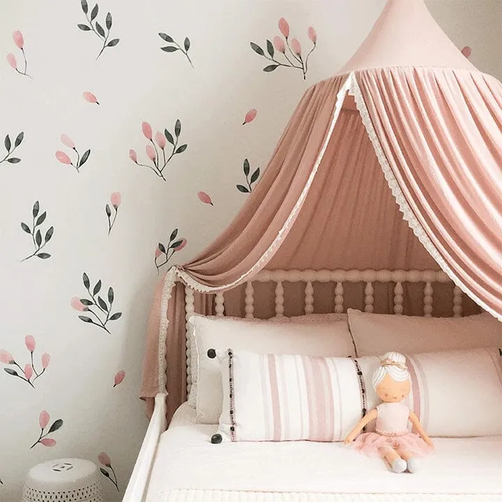 Soft Blush Floral Wall Decals