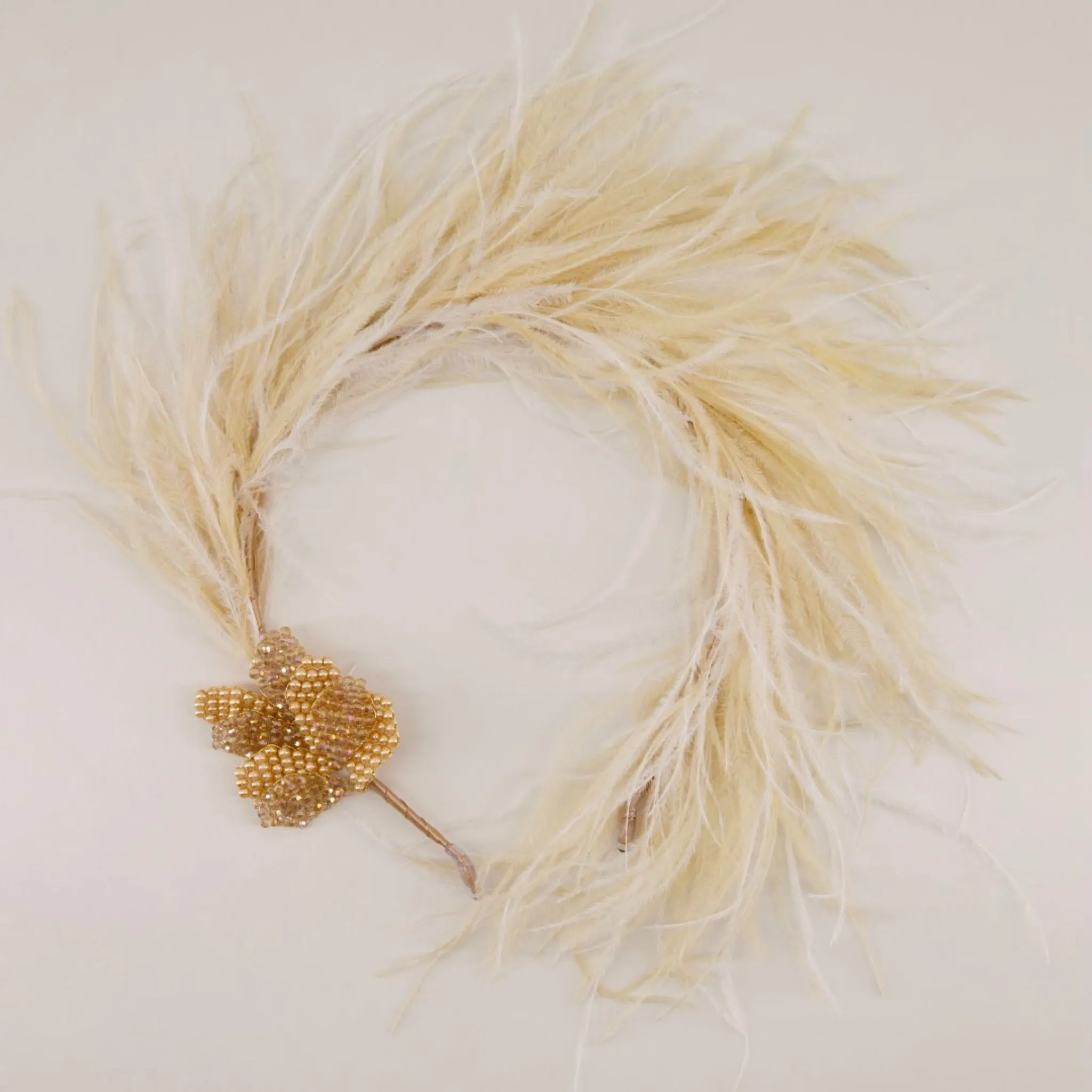 The Dina Crystal & Feather Girls Headband