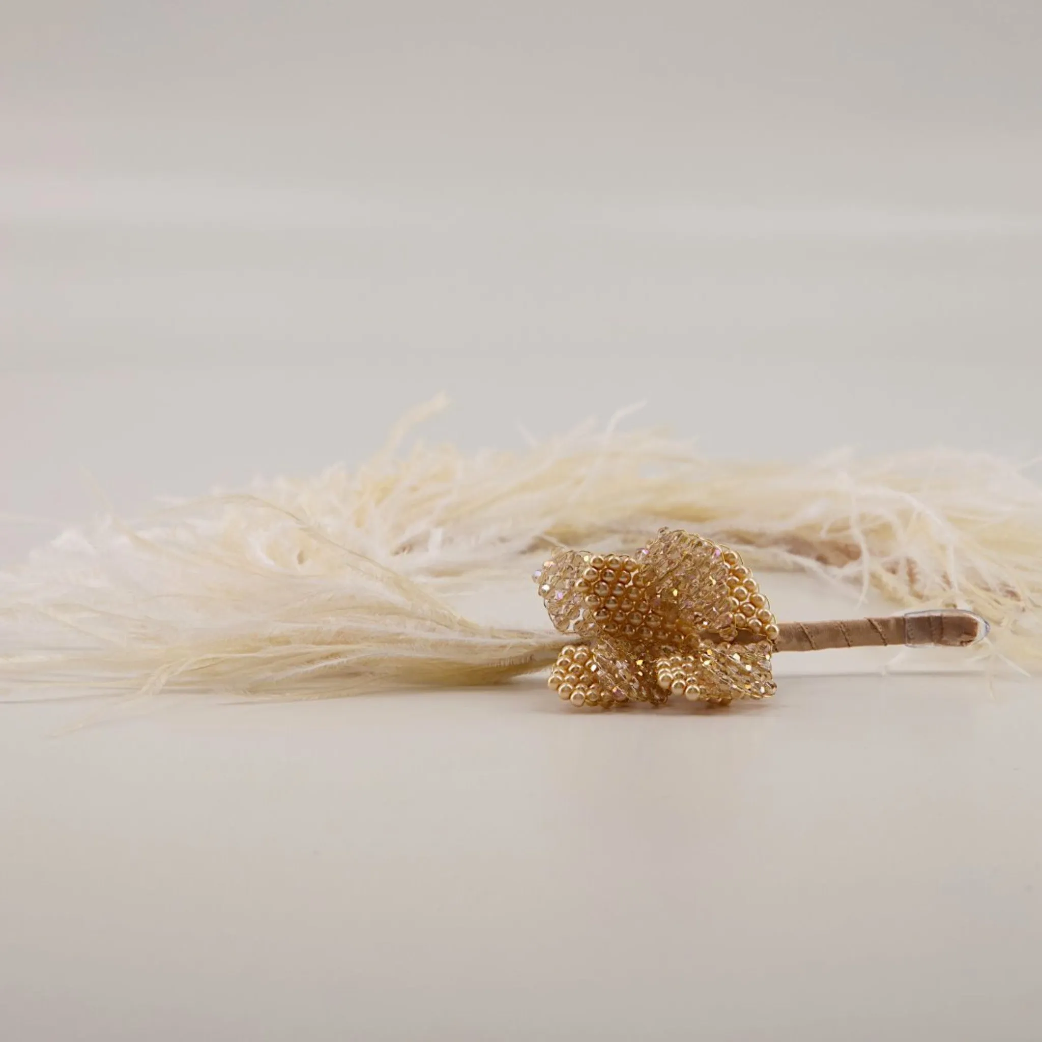The Dina Crystal & Feather Girls Headband